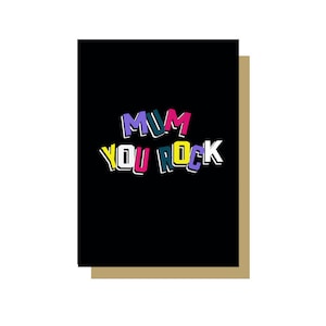 Carte rock maman, anniversaire de maman, fête des mères, remerciement maman