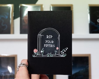 Gothic Gravestone 60th Birthday Card: Alternative Goth Style