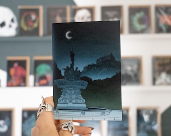 Edinburgh Castle & Ross Fountain Card: Scottish Landmark Art (A6)