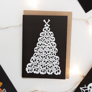 Skull Tree Gothic Christmas Card: Alternative Yule Card