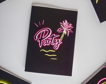 Party Neon Celebration Card