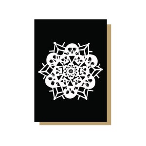 Skull Snowflake Gothic Christmas Card image 1