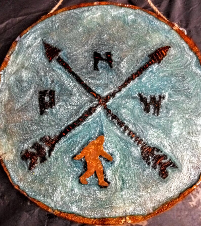 Wood Round Epoxy Resin Signs Etsy