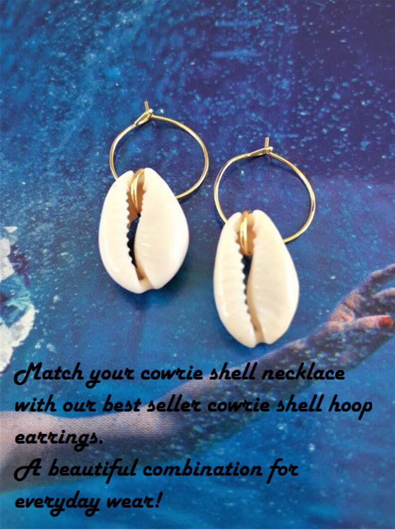 Cowrie Shell Dainty Necklace, Puka Shell Layering Necklace, Minimalist SeaShell Necklace image 7