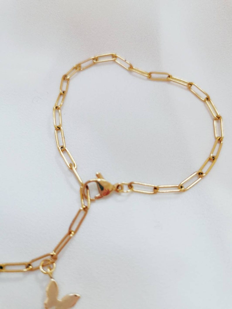 Dainty Gold Chain Bracelet Layered Stacking Charm Bracelet Etsy