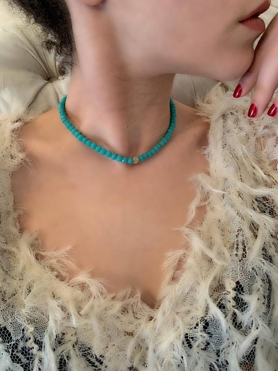 Dainty beaded choker sale