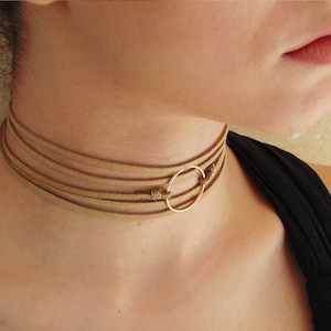 Collier ras de cou enveloppant, collier ras de cou long avec noeud, collier ras de cou noir à nouer