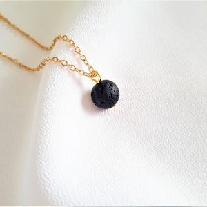 Lava Bead Diffuser Necklace,  Essential Oil Necklace, Aromatherapy Dainty Necklace, Layered Necklace for women