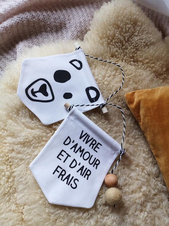 Duo Ourson And Citation Mini Banners Posters Drapes Etsy