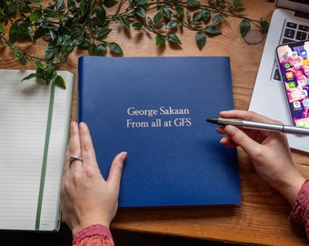 Large Retirement Book for People to Sign - Beautifully Personalised