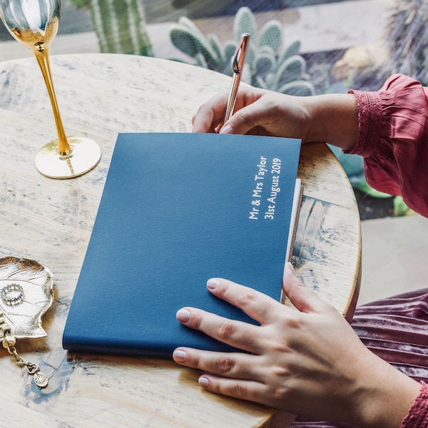 Personalised Leather Guest Book