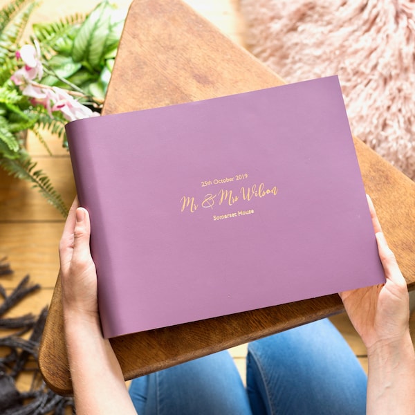 Leather Guest Book Etsy