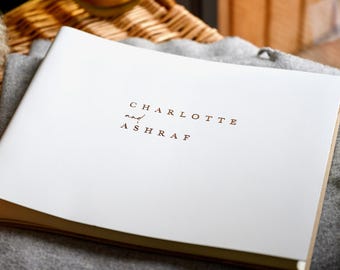Personalised Leather Wedding Guest Book: Handmade Photo Album