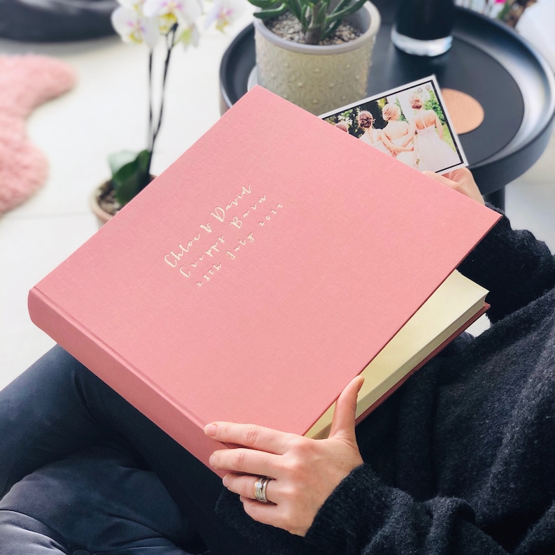 Bespoke Large Linen Wedding Album Etsy