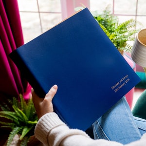 Large Photo Album handmade from Recycled Leather personalised with your own words