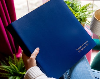 Large Photo Album handmade from Recycled Leather personalised with your own words