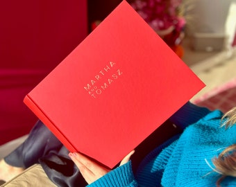 Beautiful Bold Red Photo Album or Guest Book