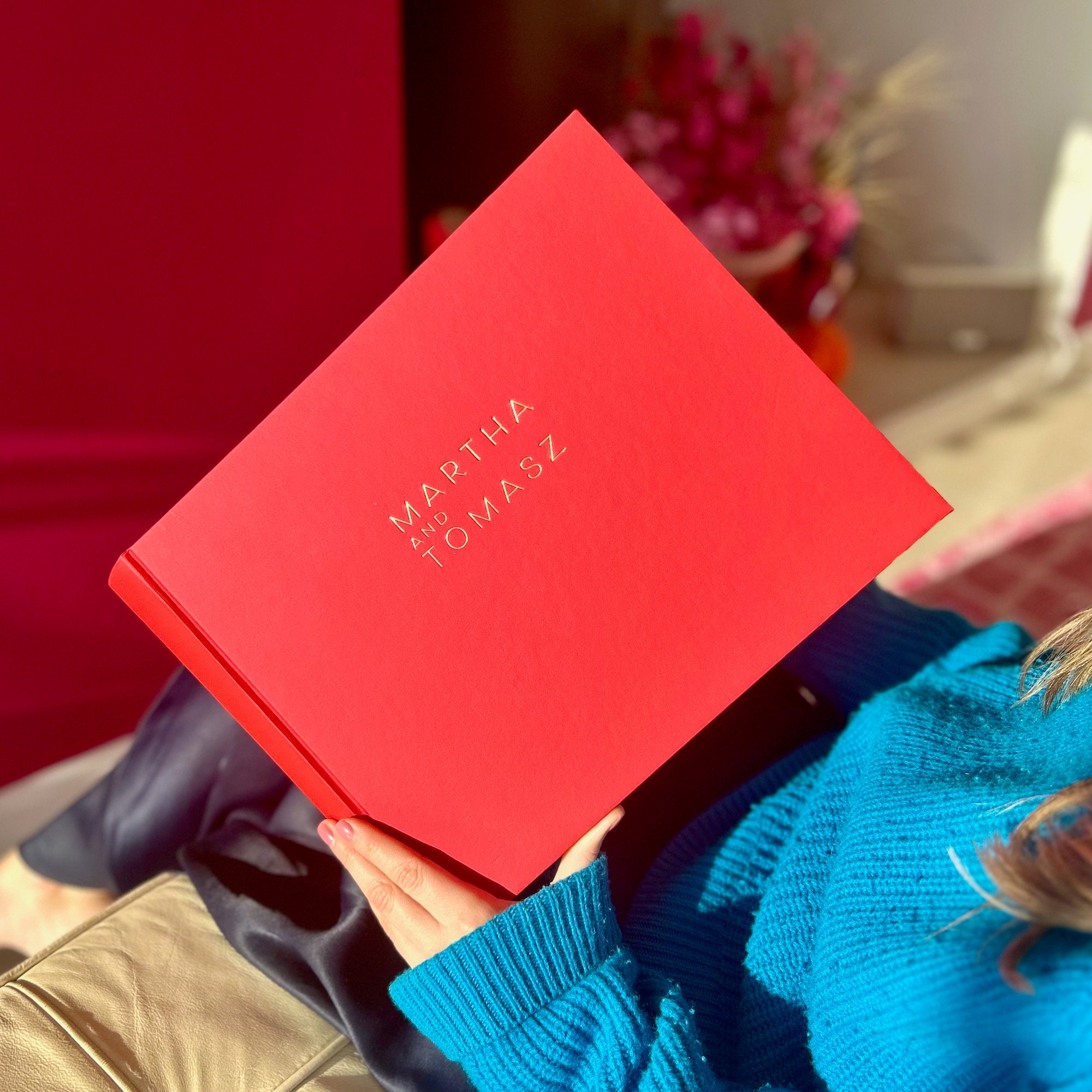 Beautiful Bold Red Photo Album Or Guest Book