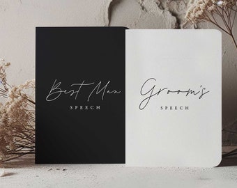 Groom's Speech Booklet, Best Man's Speech, Wedding Vow Booklets