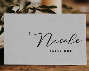 Elegant Place Cards, Minimal Place Names, Nicole Collection