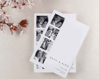 Daisy Photo Wedding Order of Service, Wedding Program, Ceremony Programme, Church Booklet, Service Card, Wedding Stationery