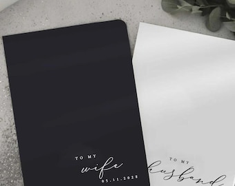 Livros de Votos Elegantes | Lembrança de Casamento Personalizada, Diário de Votos Personalizado para Noivos, Linda Lembrança de Cerimônia, Presente Ideal