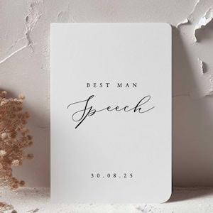 Libro de discursos personalizado para el padrino / Libro de discursos de boda para el padre de la novia / Regalo y recuerdo único