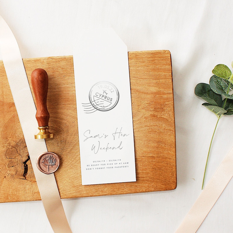 Abroad Hen Do Invitation Hen Do Itinerary Hen Do Invitation Etsy UK