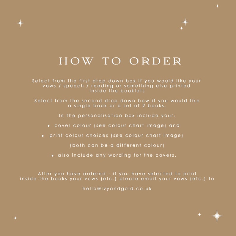 How To Order And Send Vows