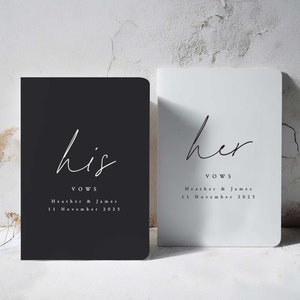 His and Hers Vow Books, Wedding Keepsake, Letter To My Husband