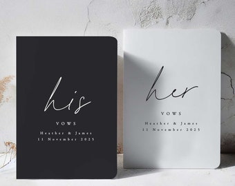 His and Hers Vow Books, Wedding Keepsake, Letter To My Husband