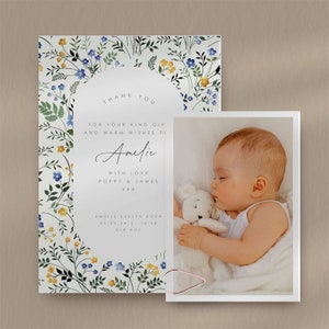 Biglietto di ringraziamento per Amelie Baby