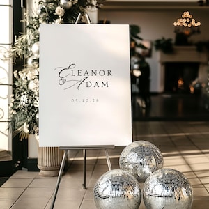 Minimalist Wedding Welcome Sign | Timeless Custom Decor | ELEANOR