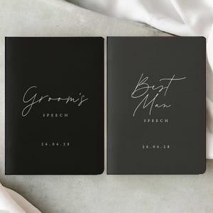 Folletos de discursos de boda personalizados para el novio y el padrino / Regalos únicos para damas de honor / Recuerdo de aniversario en papel