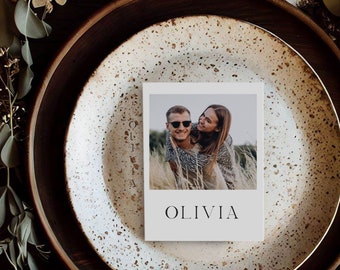 Polaroid Place Cards, Personalised Place Names, Olivia Collection