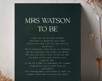 Bride-To-Be Hen Do Invitation, Bride To Be Poem, Customisable Invite