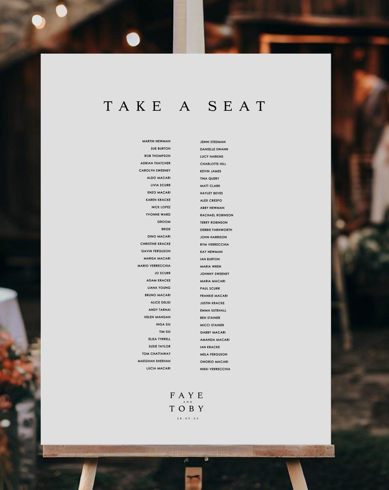 Santorini Wedding Seating Table Plan Faye Destination Wedding Collection image 1