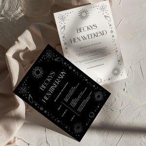Celestial Hen Do Invitation | Dreamy Editable Template | Starry Night Bridal Shower
