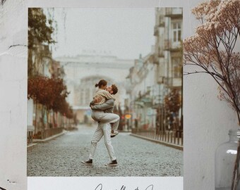 Personalized 'Camille' Photo Wedding Invitation with Ample Space for Your Cherished Photo