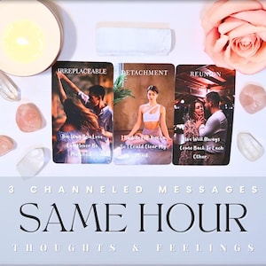 SAME HOUR Channeled Messages From Your Person Reading - 3 Cards ONLY Same Day - Fast Delivery Within 2 Hours or Same Hour - View Open Hours