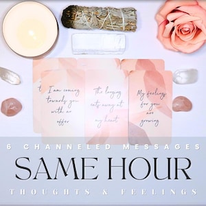 SAME HOUR Channeled Messages From Your Person Reading - 6 Cards ONLY Same Day - Fast Delivery Within 2 Hours or Same Hour - View Open Hours