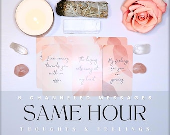 SAME HOUR Channeled Messages From Your Person Reading - 6 Cards ONLY Same Day - Fast Delivery Within 2 Hours or Same Hour - View Open Hours
