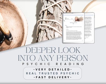 Deeper Look Into Any Person 72 HOUR Delivery - Very Detailed Psychic Reading - Guidance - Support - Relationships Friend Family Love Career