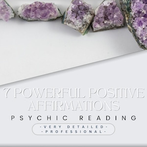 7 Powerful Positive Affirmations 72 HOUR Personalized Detailed - Psychic Spiritual Coaching Self Love Clearing Blockages Energy Alignment