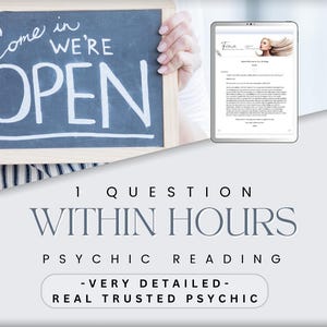 OPEN NOW 1 Question - Within 16 HOURS or less! - Detailed Psychic Reading - Emergency - Fast Response Urgent