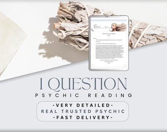 Detailed 1 Question 72 HOUR Delivery Psychic Reading - Reliable - Professional - Fast Response