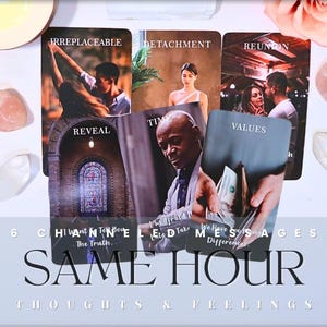SAME HOUR Channeled Messages From Your Person Reading - 6 Cards ONLY Same Day - Fast Delivery Within 2 Hours or Same Hour - View Open Hours