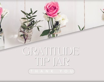 Gratitude Tip Jar - Filled with hugs love and gratitude - Psychic - Life & Relationship Coach - FIONA