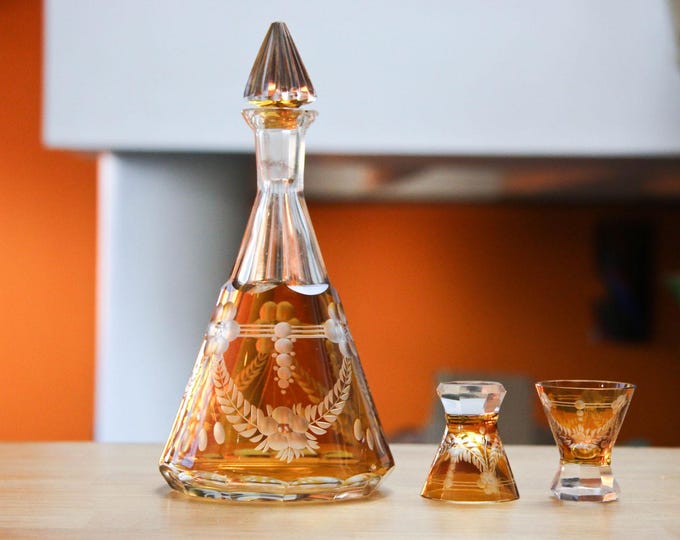 Vintage Swiss Liquor Decanter Music Box - Etsy