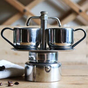 GOWENIC 2 Cup Stovetop Espresso Maker, Moka Pot Classic Italian Coffee  Maker Espresso Maker Stovetop, 100ML Double Head Stainless Steel, DIY  Conduit